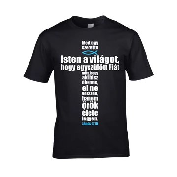 János 3,16 - KeresztSzófelhő póló